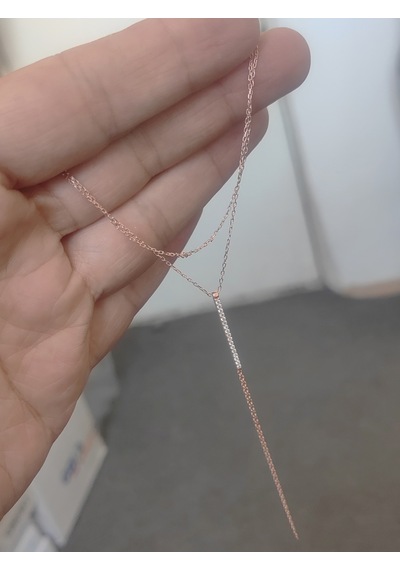 Düz Çubuk Beyaz Zirkon Gümüş Şahmeran Bileklik Pembe Altın