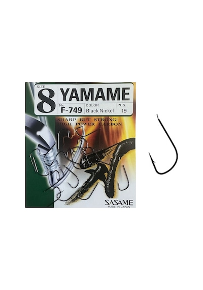 Sasame F-749 No:8 Yamame Serisi Olta İğnesi 19 Adet