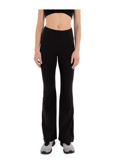 Inguz Roll Up Flare Toparlayıcı Yoga Pantolon Siyah