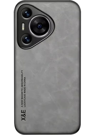 Huawei Pura 70 Pro Deri Kaplama Kılıf Al4970 Gri Huawei Pura 70 Pro Deri Kaplama Kılıf Al4970 Gri