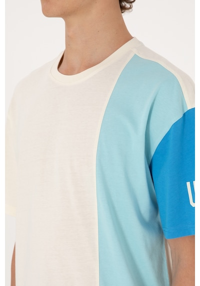 U.S. Polo Assn. Erkek Comfort Fit Bisiklet Yaka Ekru Tişört 50306896-VR019