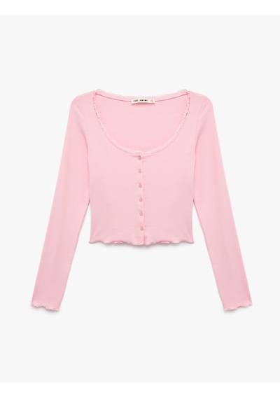 Koton Düğmeli Uzun Kollu U Yaka Katmanlı Modal Karışımlı Slim Fit Hırka Pembe 6sal90012ık Gül Koton Düğmeli Uzun Kollu U Yaka Katmanlı Modal Karışımlı Slim Fit Hırka Pembe 6sal90012ık Gül