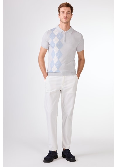 Dufy Fermuarlı Triko Tshirt A. Gri