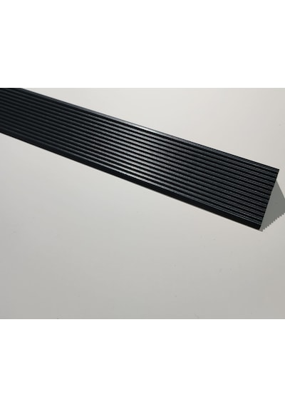 L Model Metal Merdiven Basamak Profili Çıtası Köşebent Bitim Profil Siyah 4cm 2cm 90cm Mat Siyah