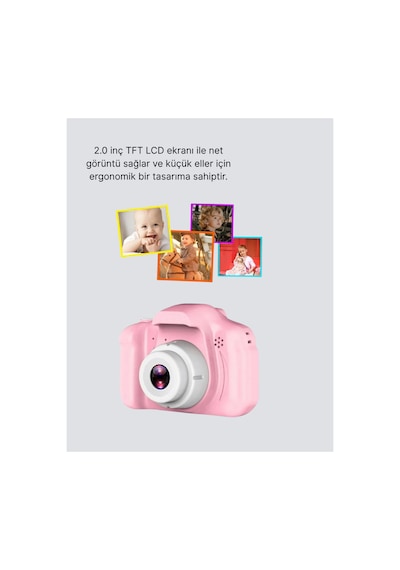 Mini Dijital Çocuk Kamerası 8mp Hd Ekranlı 1080p Video Ve Şarjlı - Wısıpı6606-3151