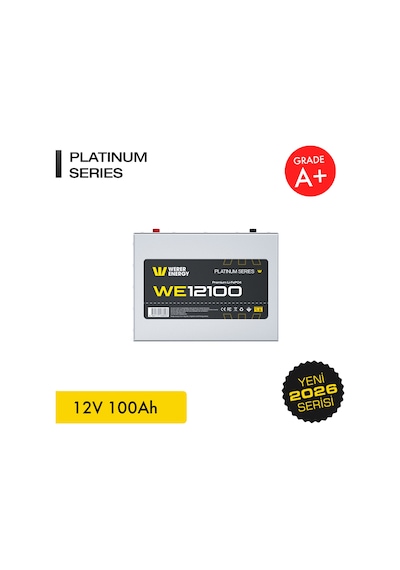 Werer Energy 12V 100Ah LiFePO4 Platinum Series Bluetooth'lu Lityum Demir Fosfat Akü