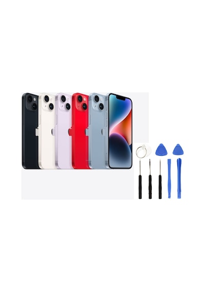 Apple Uyumlu iPhone 14 Arka Kapak +b7000 Yapıştırıcı+tamir Seti Senalstore - Beyaz Beyaz
