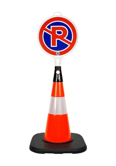10 Adet Pvc Trafik Konisi 50 Cm Reflektifli Ağırlıklı Trafik Dubası Seti-3549