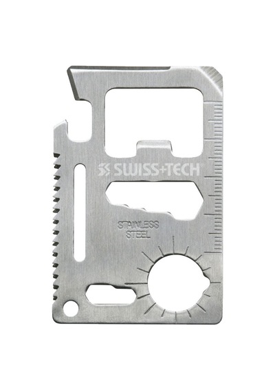 Swiss Tech 15-ın-1 Credit Card Multi-tool Stainless Steel Siyah