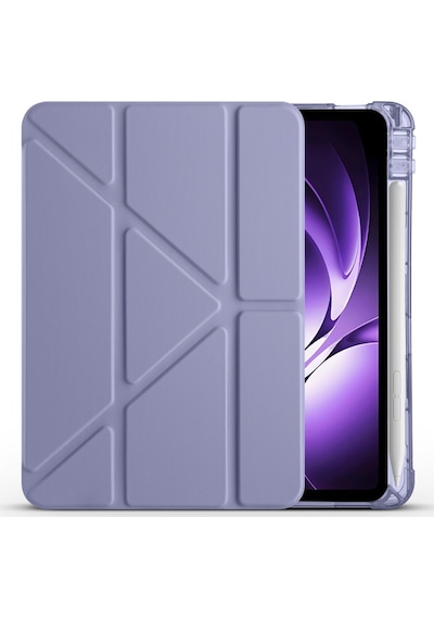 Xiaomi Pad Mini 8.8 İnç İle Uyumlu Kalem Bölmeli Uyku Modlu Katlanabilir Trifolding Tablet Kılıfı Kapaklı Kılıf