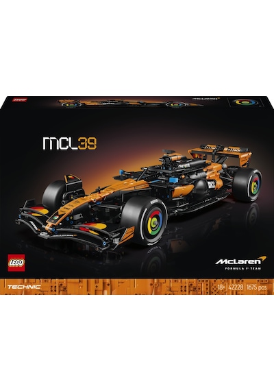 LEGO® Technic™ McLaren MCL39 F1® Araba 42228 - Yetişkinler için 2025 Model Araba İçeren Yaratıcı Model Yapım Seti (1675 parça)