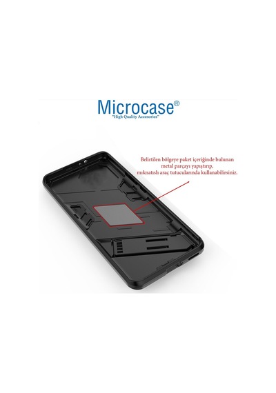 Microcase Samsung Uyumlu Galaxy M52 5G Matrix Serisi Armor Standli Kilif 537775672