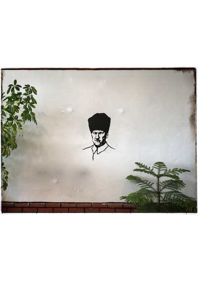 Atatürk Kalpaklı Metal Pano