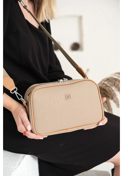 Just Polo Kadın Ayarlanabilir Uzun Askılı Omuz Çantası Ebat 17x27 Vizon Yeni 17912572