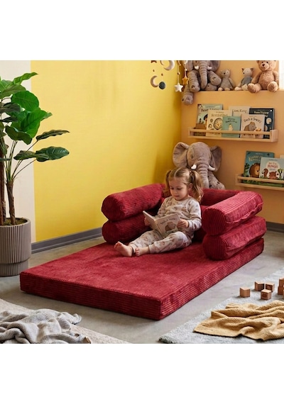 Miniwood Montessori Yatak Oyun Alanlı Bebek Yer Yatağı Sünger Çocuk Karyola 99 x 150 CM