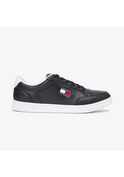 Tommy Hilfiger Cupsole Long Lace Leather Erkek Siyah Spor Ayakkabı Em0em01707 Siyah
