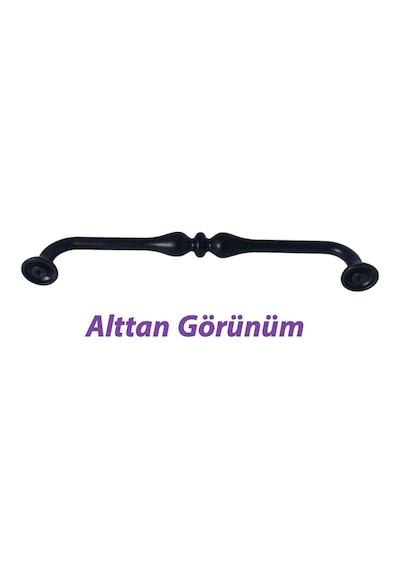 Fesleğen Kulp 160 Mm Siyah Mutfak Kulpu Çekmece Dolap Kapak Kulbu Metal Mobilya Dolabı Kulpları