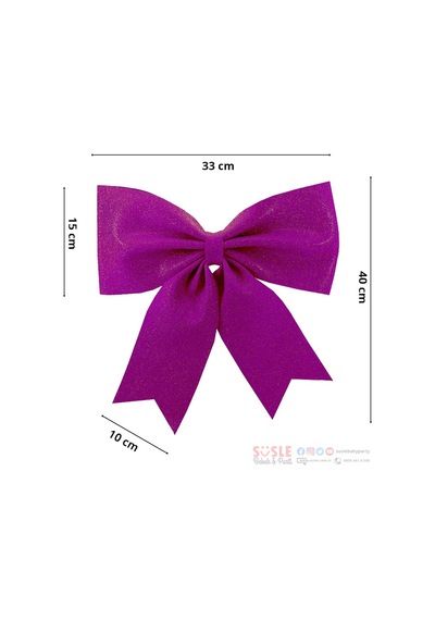 Simli Eva Fiyonk. 40 Cm X 33 Cm - Mor