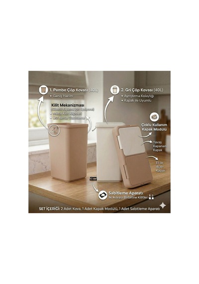 Çift Hazneli Kirli Çamaşır Sepeti 80 Litre 40+40 - Otomatik Kapaklı Beyaz & Renkli Ayrıştırma Kahverengi-beyaz Kahverengi-beyaz Çift Hazneli Kirli Çamaşır Sepeti 80 Litre 40+40 - Otomatik Kapaklı Beyaz & Renkli Ayrıştırma Kahverengi-beyaz Kahverengi-beyaz