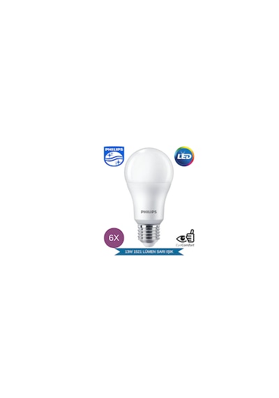 Philips Mycare Led Lamba 13w - 100w 2700k Sarı Işık 1521 Lümen 6 Adet