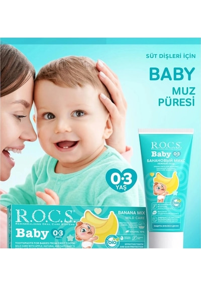 R.o.c.s. Baby Diş Macunu Muz Püresi Tadında 0-3 Yaş 45 Gr Temel Bakım