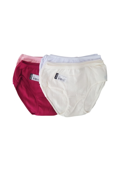 Tutku 0854 Kız Çocuk Jakarlı Bato-slip-külot - 12'li Kombin Çok Renkli