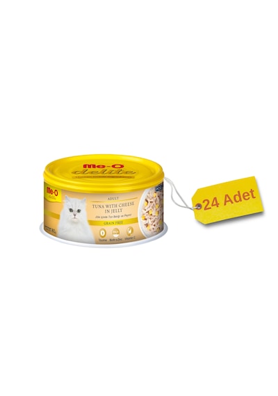 Me-O Delite Ton Balık ve Peynirli Tahılsız Konserve Yetişkin Kedi Maması 24 x 80 G