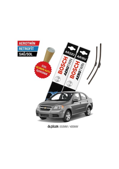 Bosch Aerotwin Chevrolet Aveo Sedan Silecek Takımı (2006-2011)