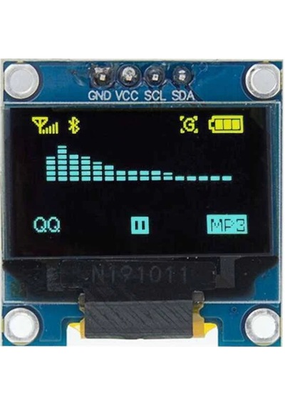 Oled 0.96 İnç 128X64 Piksel Ekran Modülü-Mavi Sarı