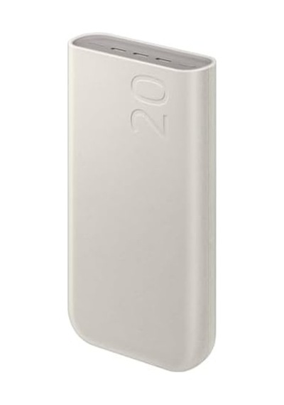20000 Mah 45 Watt Powerbank, Hızlı Şarj, Pd 2.0, 3 Çıkışlı, Kablo Dahil, Bej, 2024 Model Diğer