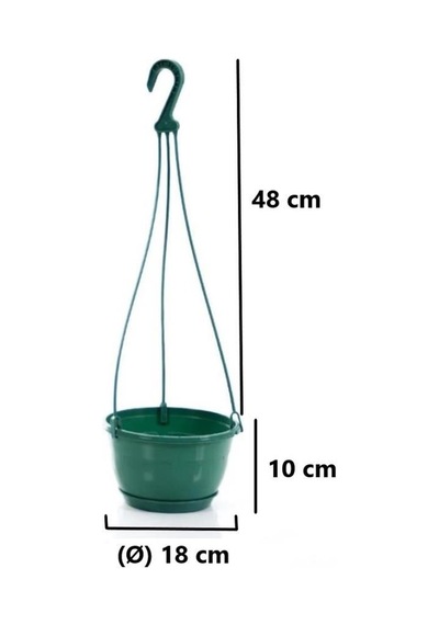 Omnipazar So-sm01 Safir Makrome Askılı Balkon Saksı 1,7 Lt Yeşil 6 Adet