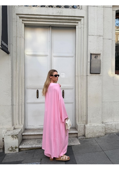 Bonacosa Kadın Viskon 3 Lü Takım Kimono + Beli Lastikli Salaş Pantolon + Crop 8 Renk Pembe Bonacosa Kadın Viskon 3 Lü Takım Kimono + Beli Lastikli Salaş Pantolon + Crop 8 Renk Pembe