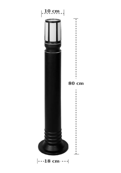 Bahçe Aydınlatması Galata Kafesli 80 Cm Set Üstü Direk Zita Bahçe Lambası E27 220v Ip54 Çok Renkli