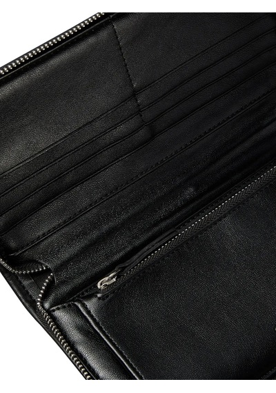 Calvin Klein Emblem Aop Jcqrd Pas, 7ul Siyah Kadın Cüzdan