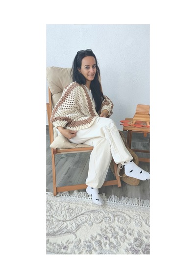 Hobilanka Örgü Hırka Ama Sıradan Değil Çok Renkli