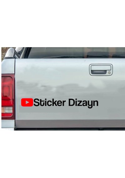 Kişiye Özel Youtube 2 Adet Sticker - Araba Oto Motosiklet Karavan Sticker Etiket 00307 60 Cm