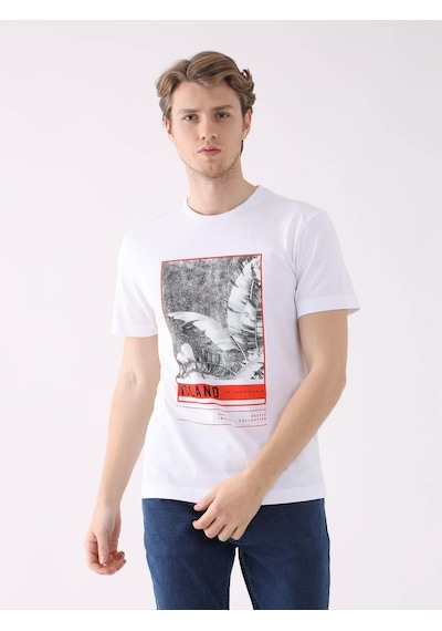Dufy Beyaz Erkek Regular Fit O Yaka Tshirt - 94346 Beyaz