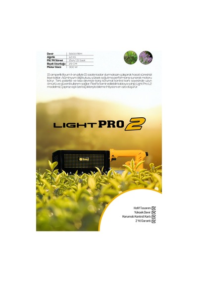 Light Pro - 15 Ah Mg Çay Ve Bitki Toplama Makinesi