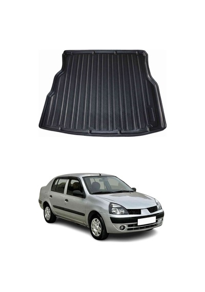 Renault Clio Symbol 1999-2008 Arası Uyumlu Araca Özel Kauçuk Tpe Bagaj Havuzu Siyah