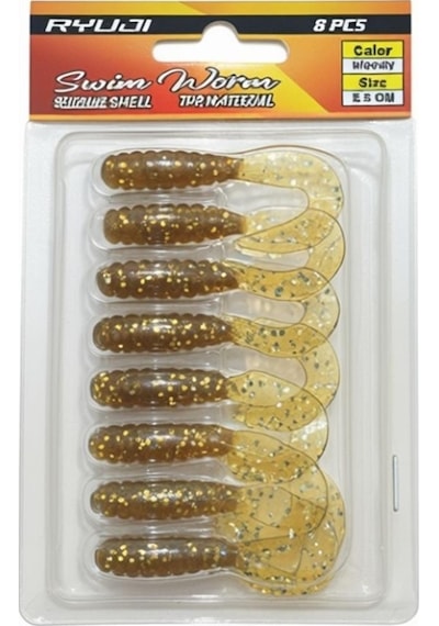 Ryuji Swim Worm 5,5cm Tpr Kokulu Silikon Yem Bloody