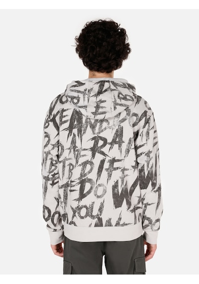 Colin's Colins Normal Kesim Kapüşonlu Baskılı Gri Erkek Sweatshirt Cl1070908 Açık Gri