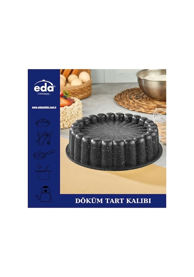 Eda Tart Kek Kalıbı 26 Cm Gri