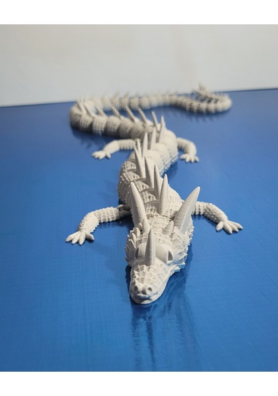 55 Cm Büyük Boy 3d Baskı Beyaz Ejderha Figürü Eklemli Dragon Biblo Dekoratif Koleksiyon Ürünü