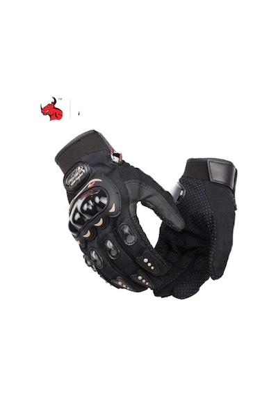 Probiker Unisex Siyah Korumalı Motosiklet Eldiveni