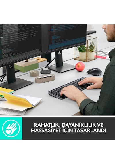 Logitech Mx Keys S 920-011594 Kablosuz Klavye Siyah (İthalatçı Garantili)