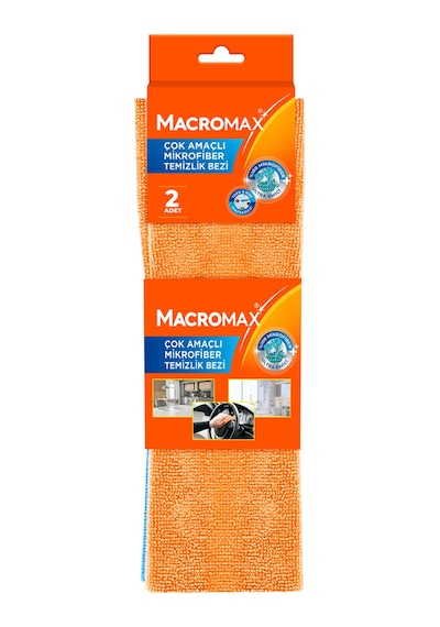 Macromax Açık Mikrofiber Temizlik Bezi 2'li 5 Adet Çok Renkli