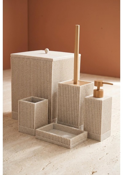 Acar Jhn-09343 Bej Laduree Collection 5'li Banyo Set