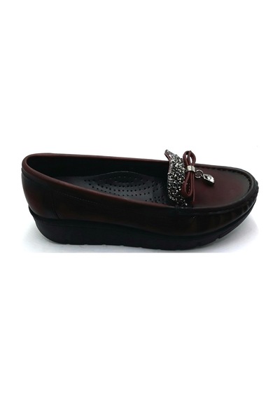 Punto 572082 Bordo Dolgu Taban Bayan Ayakkabısı Bordo