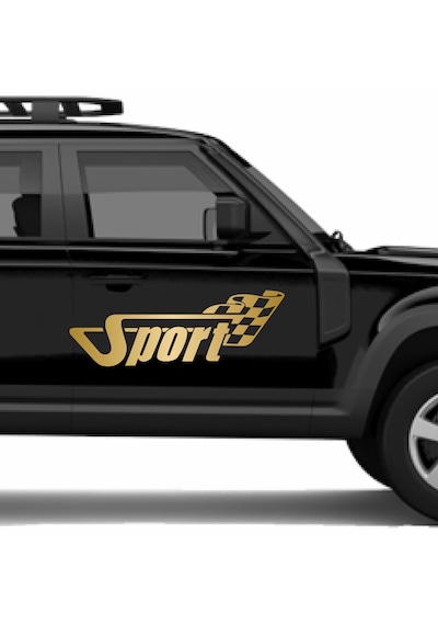 Sport Sticker 2 Adet - Araba Oto Motosiklet Karavan Sticker - 02508 15x5 Cm