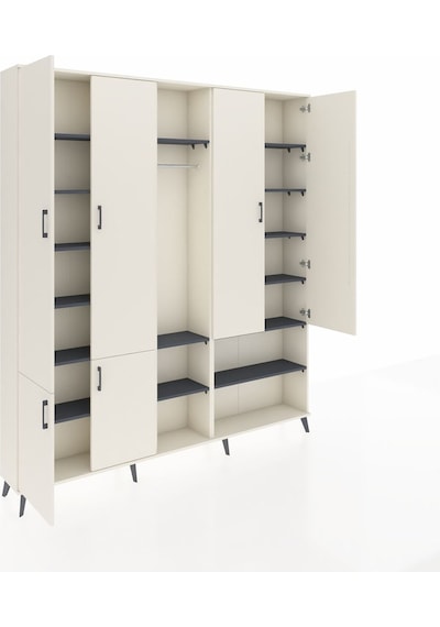 Arges Dolap 15 Raflı 5 Kapaklı Tek Askılı 220x30x243 Aytaşı-aytaşı/antrasit Aytası/antrasıt Arges Dolap 15 Raflı 5 Kapaklı Tek Askılı 220x30x243 Aytaşı-aytaşı/antrasit Aytası/antrasıt